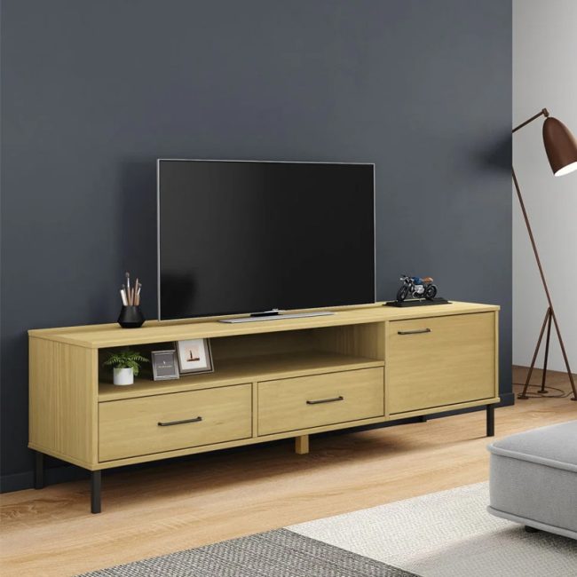 Latoshia Modern TV Unit in Oak