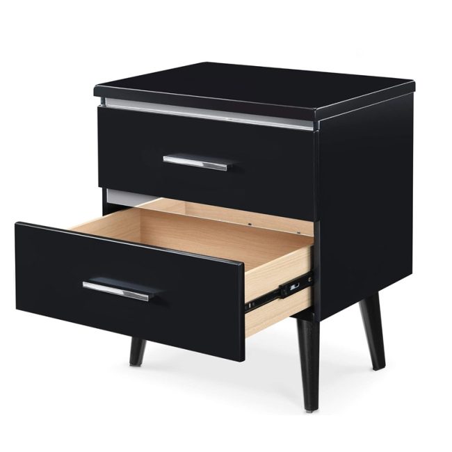 Lennox Mid-Century 2 Drawers Nightstand