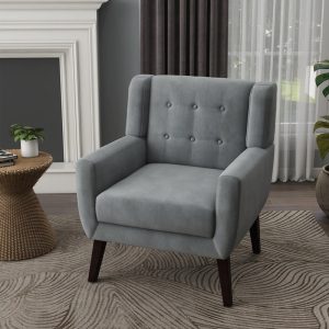 Luxurious Tufted Velvet Upholstered Armchair Buy now