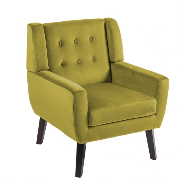 Luxurious Tufted Velvet Upholstered Armchair