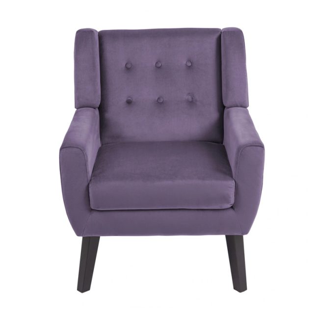 Luxurious Tufted Velvet Upholstered Armchair