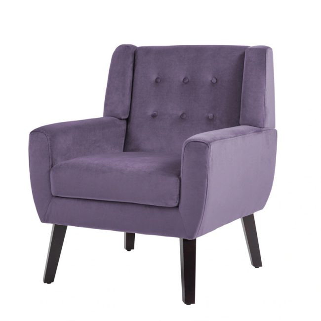 Luxurious Tufted Velvet Upholstered Armchair