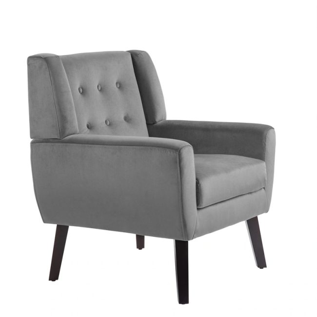 Luxurious Tufted Velvet Upholstered Armchair