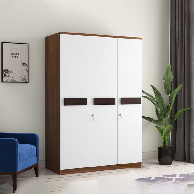 Melamine Wenge 3 Door Wardrobe