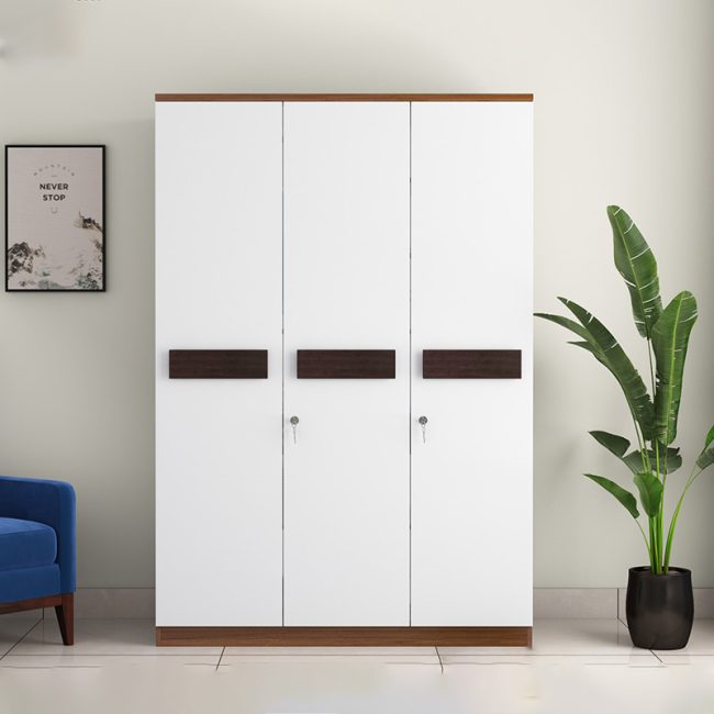 Melamine Wenge 3 Door Wardrobe