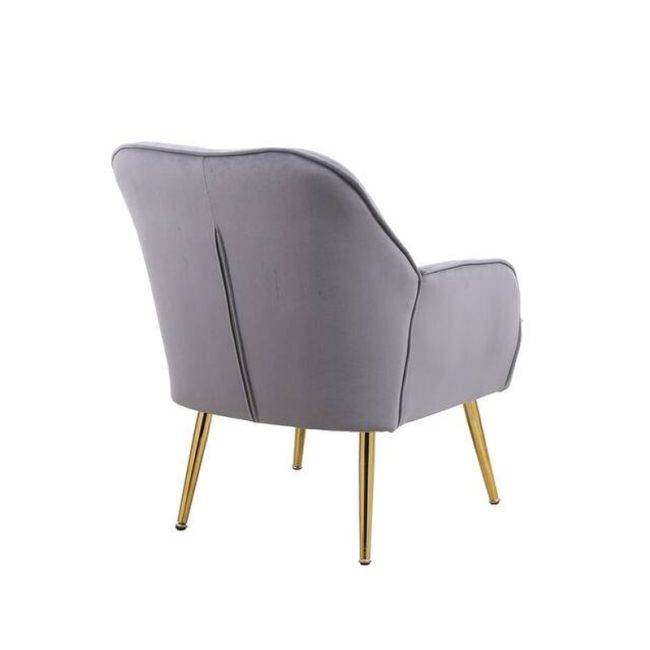 Mid-Century Accent Velvet Upholstered Armchair