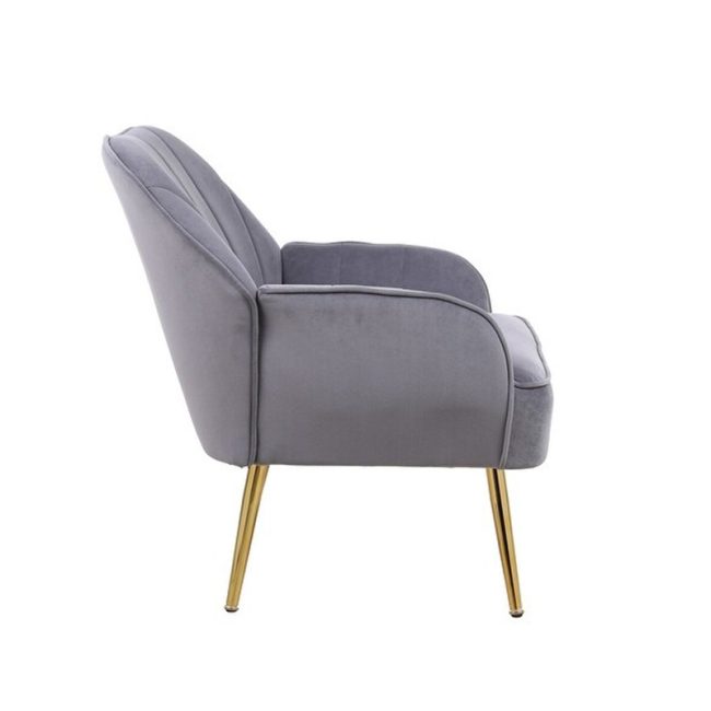 Mid-Century Accent Velvet Upholstered Armchair