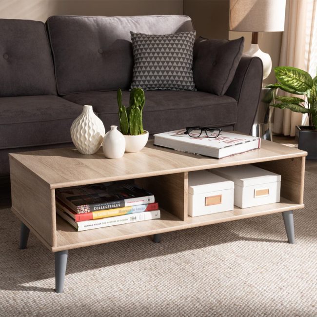 Mid-Century Modern Brown Coffee Table