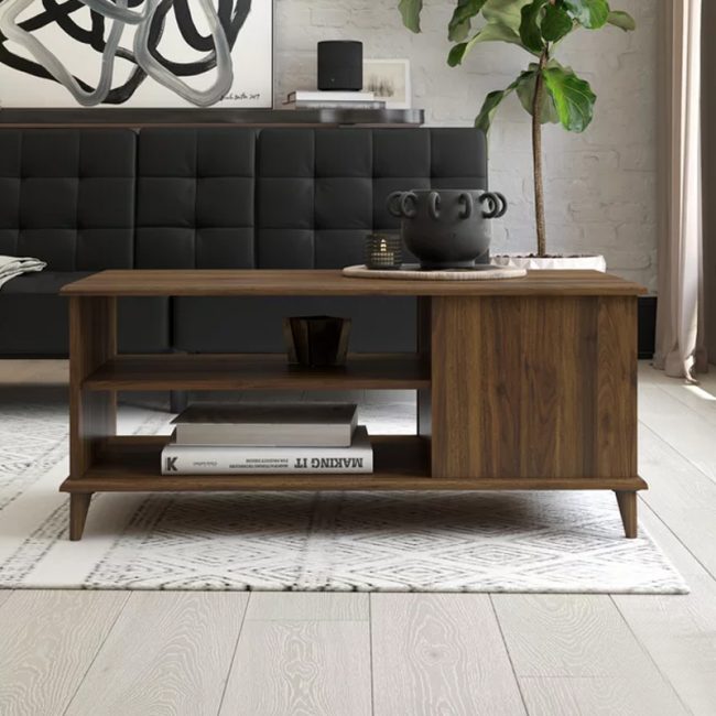 Mid-Century Modern Coffee Table in Oak