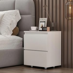 Minimalist Bedside 2 Drawer Nightstand