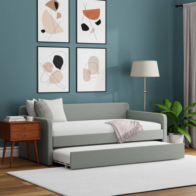 Minimalist Design Twin Daybed with Trundle