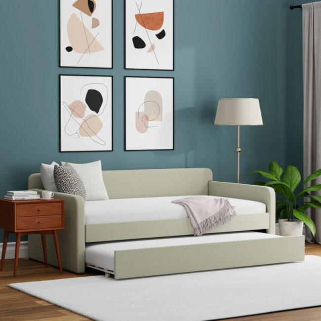 Minimalist Design Twin Daybed with Trundle