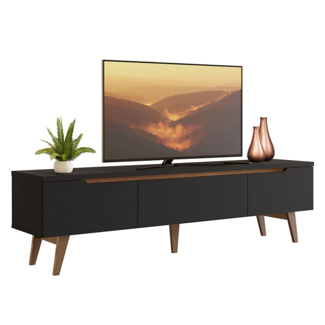 Minimalist TV Stand with 2 Doors 1 Drawer