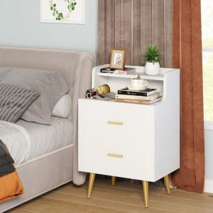 Acquire now Modern Bedside Table with 2 Drawer