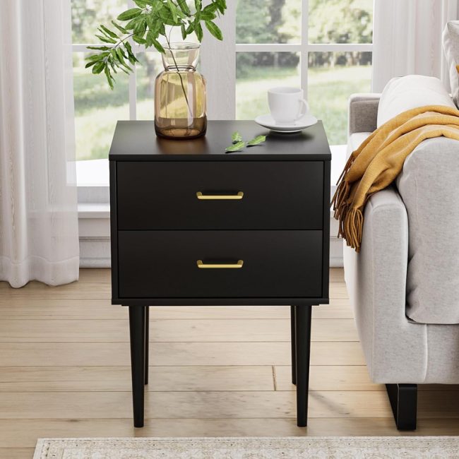 Modern Black Night Stands for Bedroom