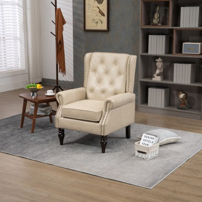 Modern Curved Lounge Accent Chair