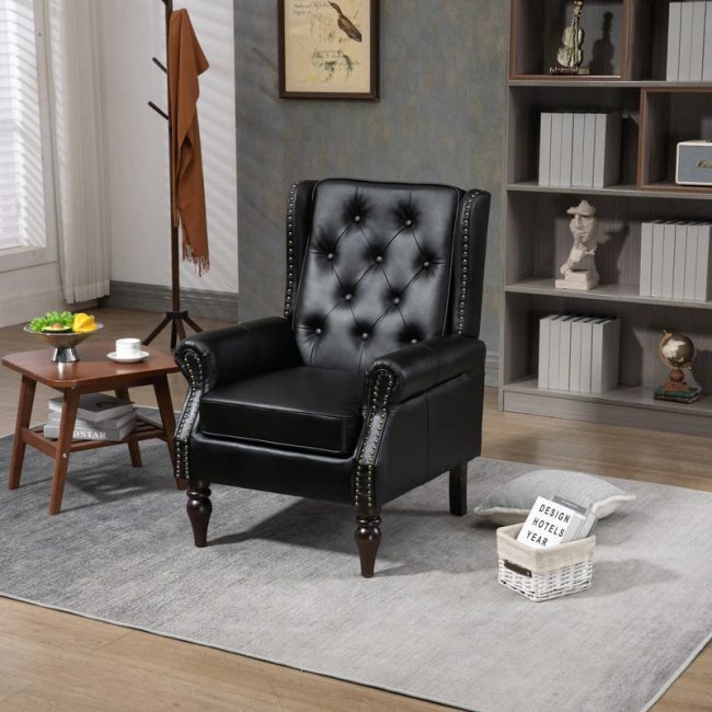 Modern Curved Lounge Accent Chair