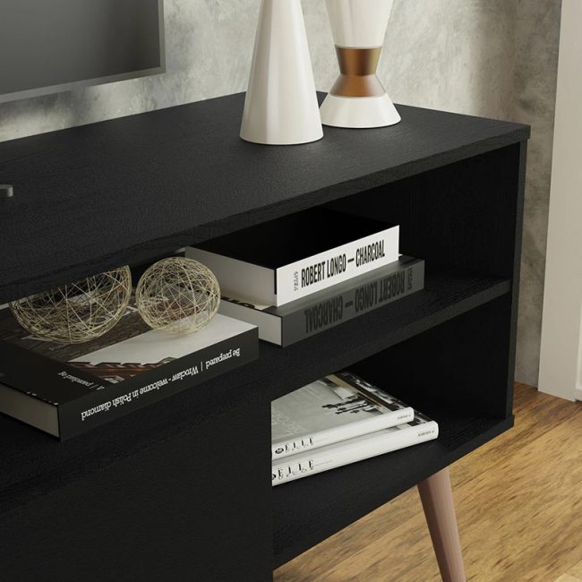 Modern TV Unit with 1 Door & 4 Shelves