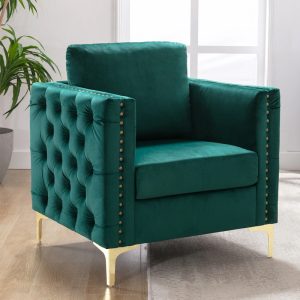 Purchase today Modern Velvet Tufted Button Accent Chair