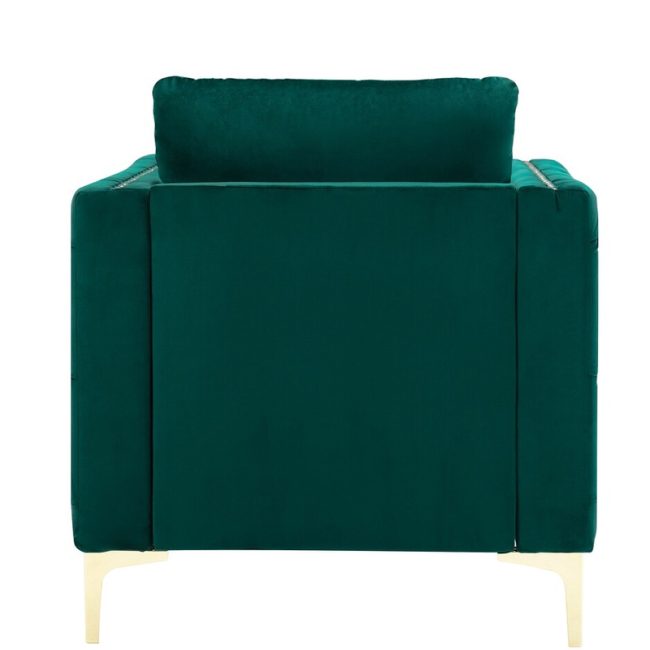 Modern Velvet Tufted Button Accent Chair