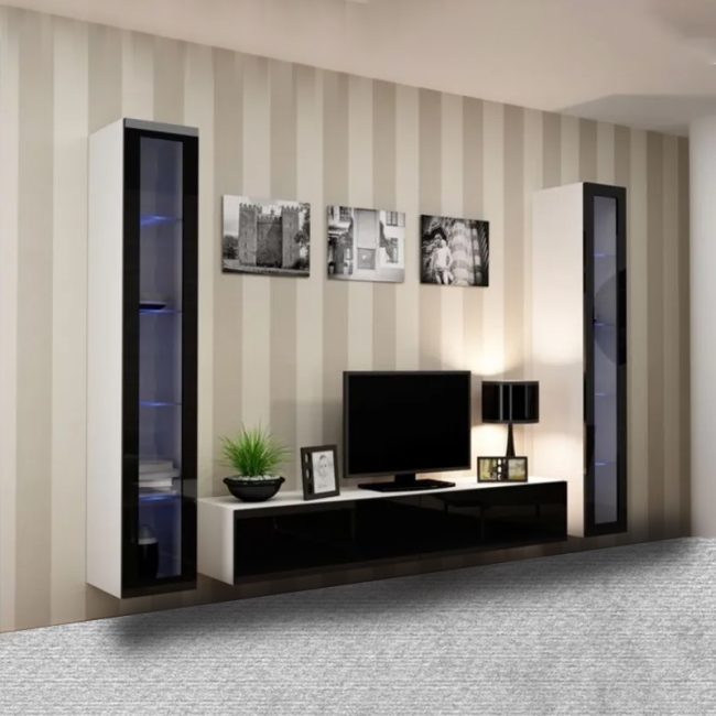 Modern Wall Mounted Entertainment TV Cabinet