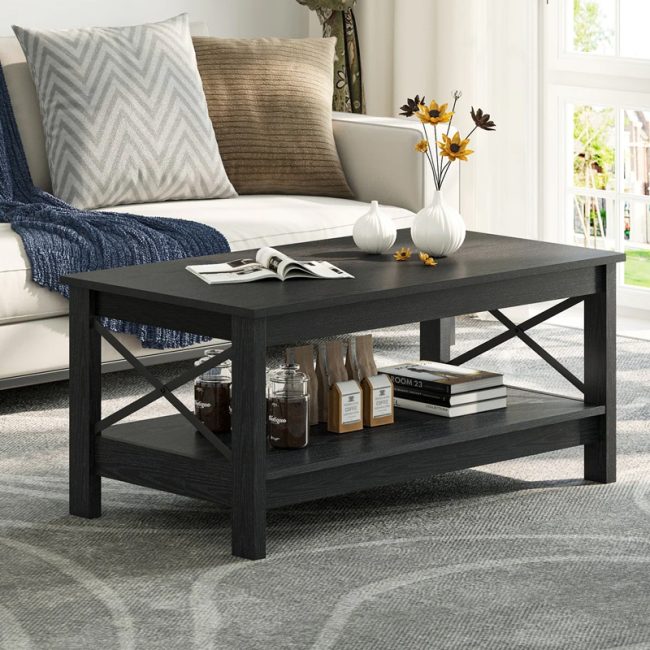 Modern coffee table with Storage 2-Tier