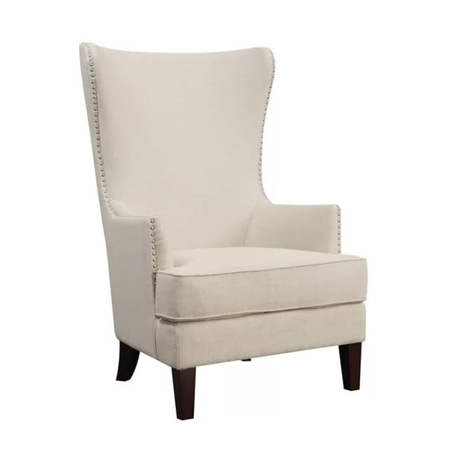 Pringle Velvet Upholstered Wingback Armchair