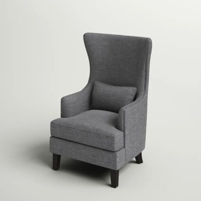 Pringle Velvet Upholstered Wingback Armchair