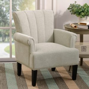 Shop now Rolled Arm Design Tufted Armchair