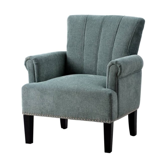 Rolled Arm Design Tufted Armchair