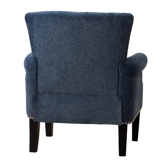 Rolled Arm Design Tufted Armchair