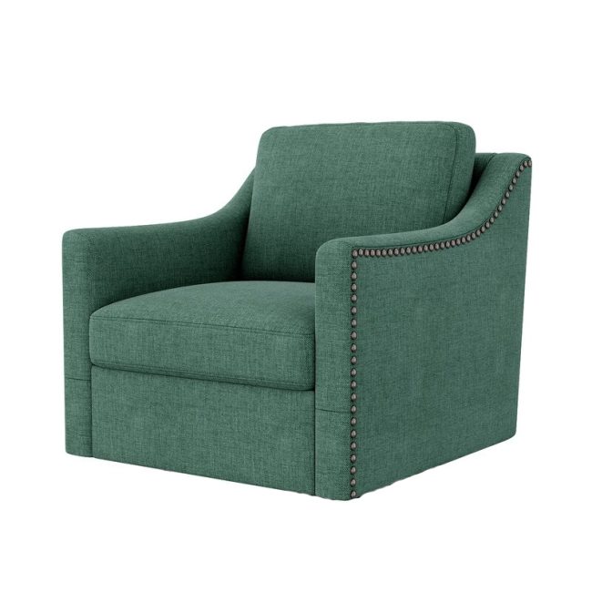 Rustic Velvet Armchair with Black Legs