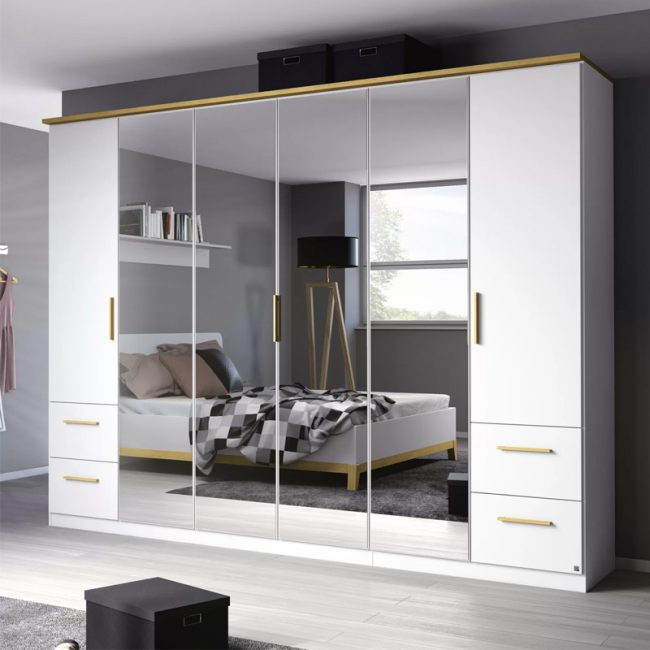 Scandinavian 6 Door Wardrobe