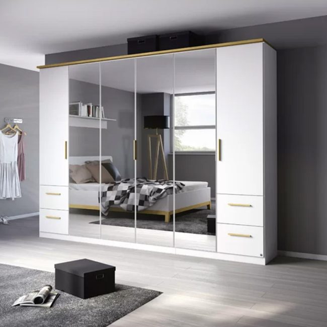 Scandinavian 6 Door Wardrobe