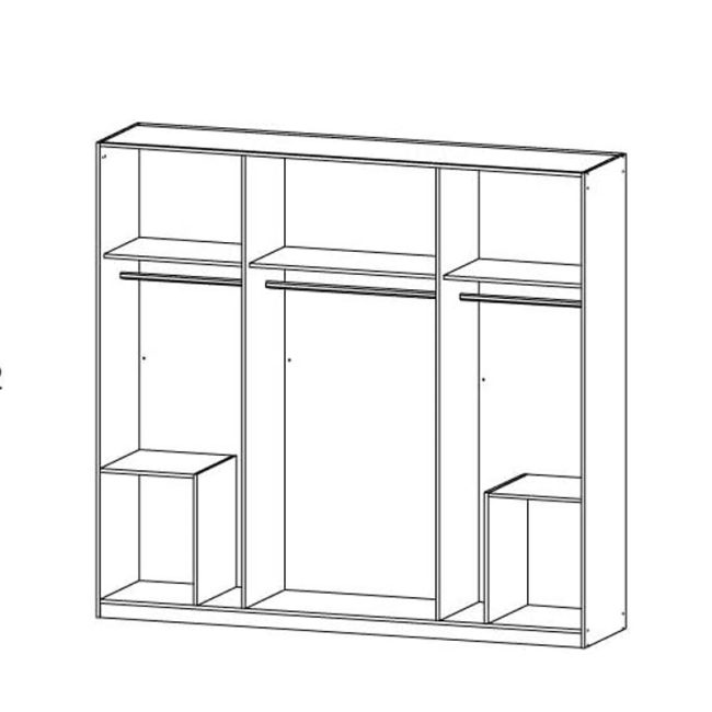 Scandinavian 6 Door Wardrobe