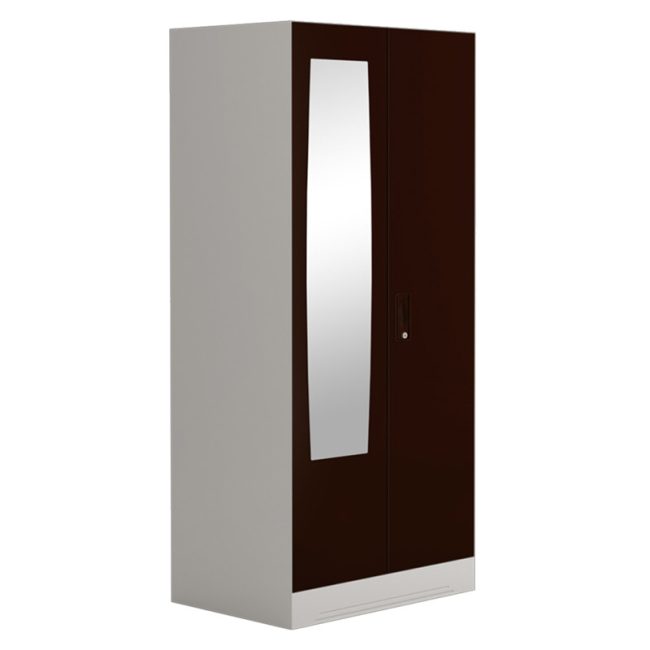 Slimline 2 Door Wardrobe in Russet Finish