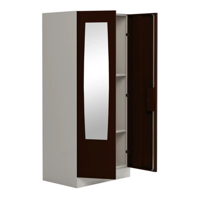 Slimline 2 Door Wardrobe in Russet Finish