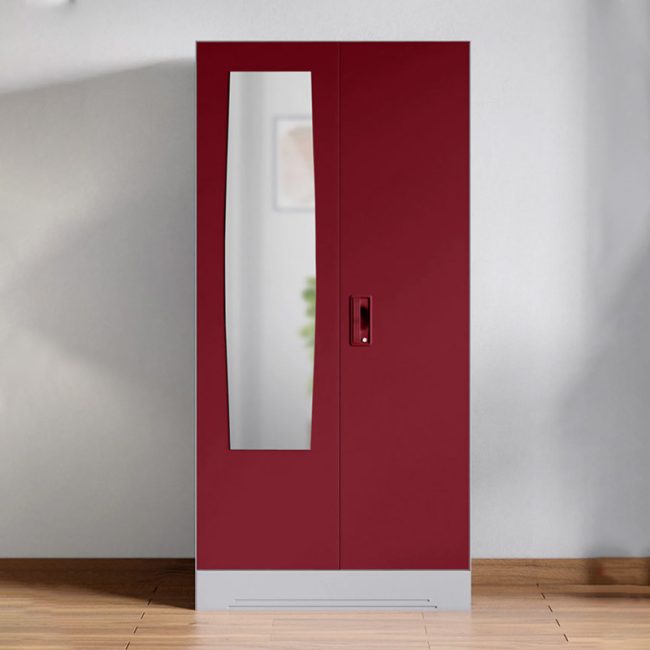 Slimline 2 Door Wardrobe in Russet Finish