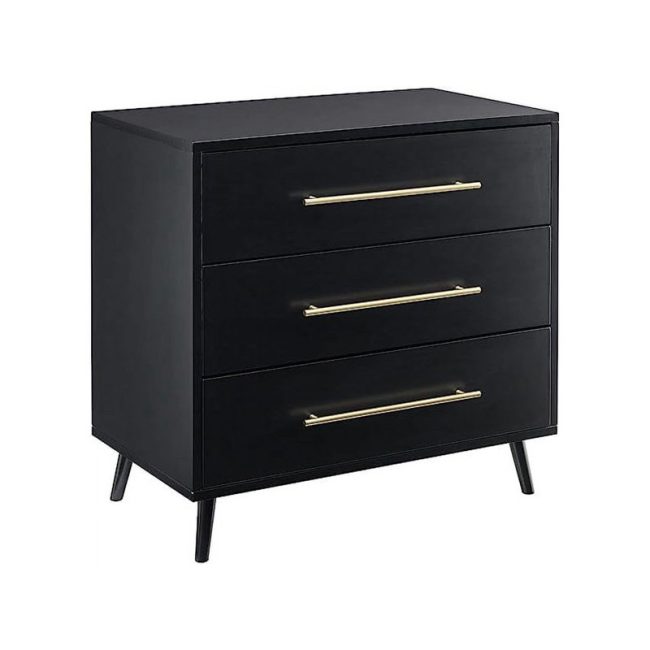 Stylish District Nightstand in Black Finish