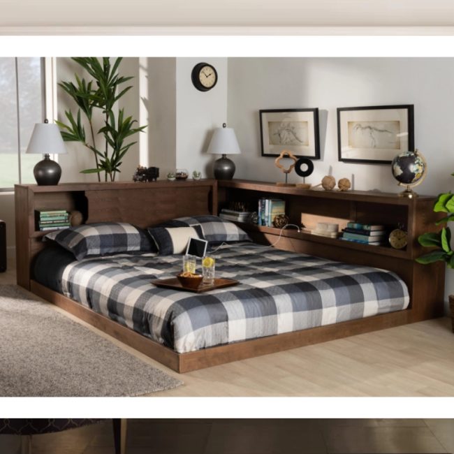 Queen Platform Storage Bed