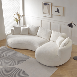 Shop today Curved Upholstered L shaped Sofa Chaise