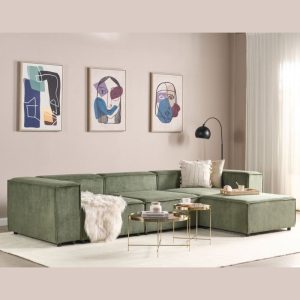 3 Seater Modular Jumbo Cord Corner Sofa