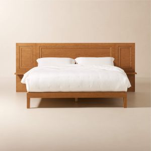 CROFTON WOOD KING BED WITH NIGHTSTANDS