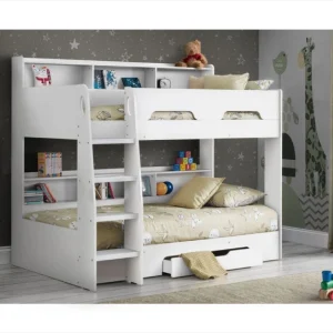 Orion White Bunk Bed Storage Drawer and Shelves