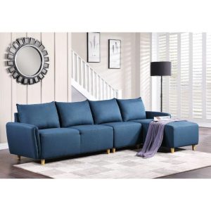 Shop today FSM Sectional Sofa Blue Fabric