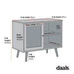 Frances Woven Rattan 1-Door Cabinet in Natural - Image 4