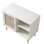 Frances Woven Rattan 1-Door Cabinet in Natural - Image 6