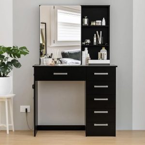 Shop now Modern Makeup Table with 6 Drawers