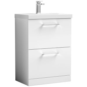 Roca White 2 Drawer Vanity Cabinet