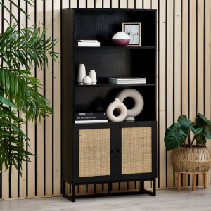 Explore now Black Rattan Tall Book Rack